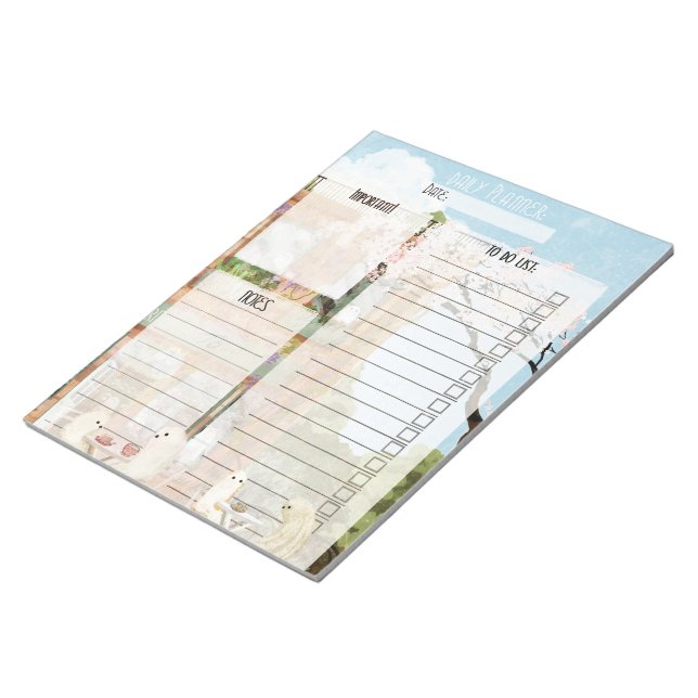 Ghost Cafe Daily Planner Notepad (Angled)