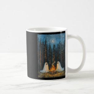 Ghost Campfire Camping Lover Forest Gothic Hallowe Coffee Mug