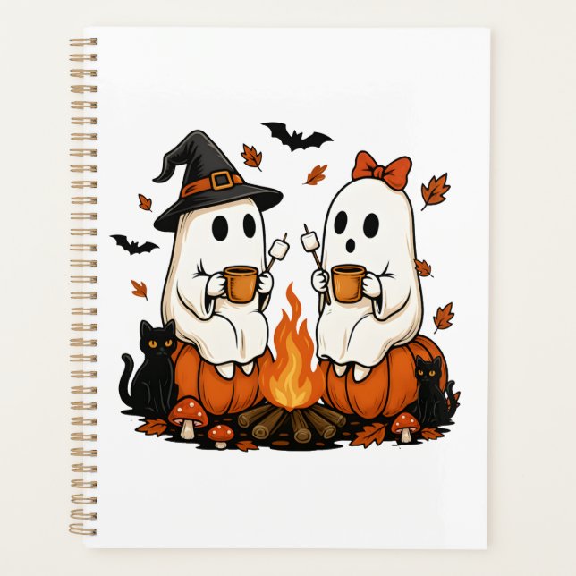 Ghost Campfire Halloween Planner (Front)