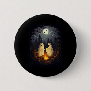 Ghost Camping Campfire Gothic Halloween Men Women 6 Cm Round Badge