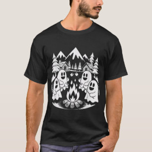Ghost Camping Halloween Costume Campfire Camper T-Shirt