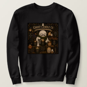 Ghost Candle Company Vintage Halloween Black Cat Sweatshirt