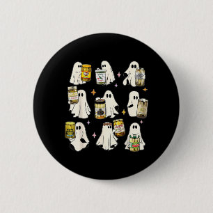 Ghost Canned Pickles Cute Ghost Pickle Jar Canning 6 Cm Round Badge