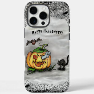 Ghost , Cat , Bat and Pumpkin , Happy Halloween! iPhone 16 Pro Max Case