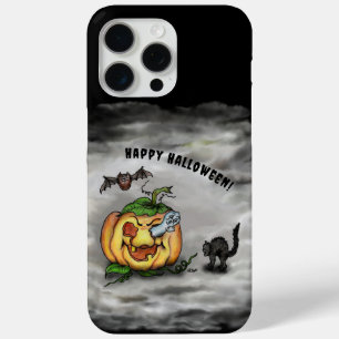 Ghost , Cat , Bat and Pumpkin , Happy Halloween! iPhone 15 Pro Max Case