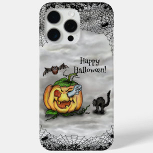 Ghost , Cat , Bat and Pumpkin , Happy Halloween! iPhone 15 Pro Max Case