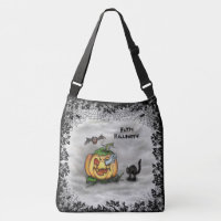 Ghost , Cat , Bat and Pumpkin , Happy Halloween!
