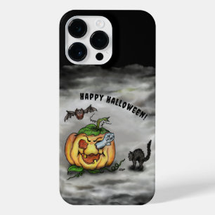 Ghost , Cat , Bat and Pumpkin , Happy Halloween! iPhone 14 Pro Max Case