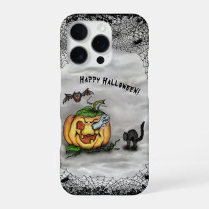 Ghost , Cat , Bat and Pumpkin , Happy Halloween! iPhone 16 Pro Case