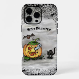 Ghost , Cat , Bat and Pumpkin , Happy Halloween! iPhone 16 Pro Max Case