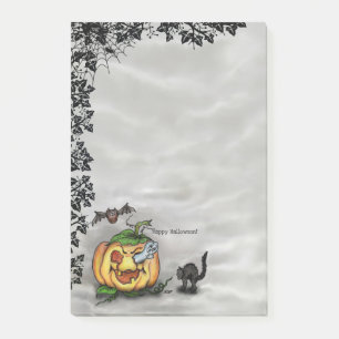 Ghost , Cat , Bat and Pumpkin , Happy Halloween! Post-it Notes