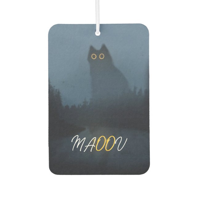 Ghost Cat Car Air Freshener (Front)