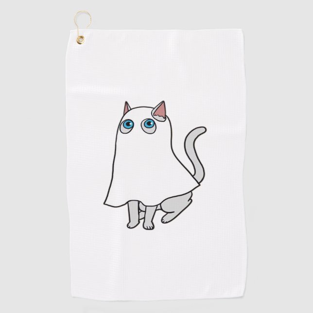Ghost Cat Classic T-Shirt_1 Golf Towel (Front)