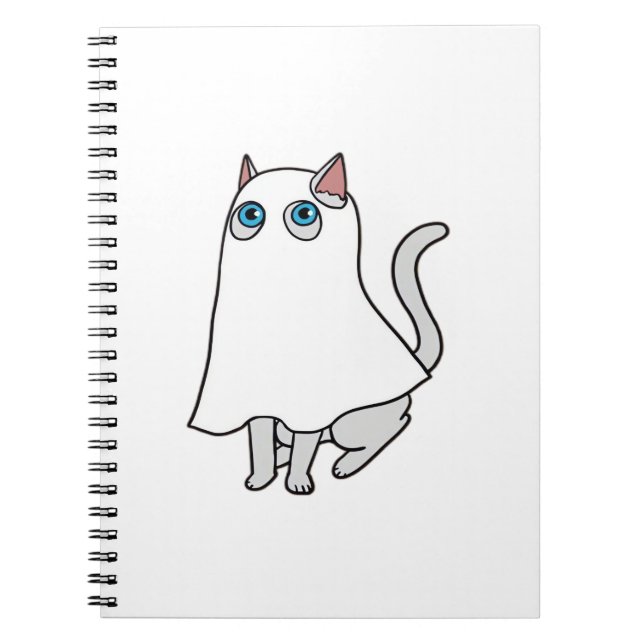 Ghost Cat Classic T-Shirt_1 Notebook (Front)