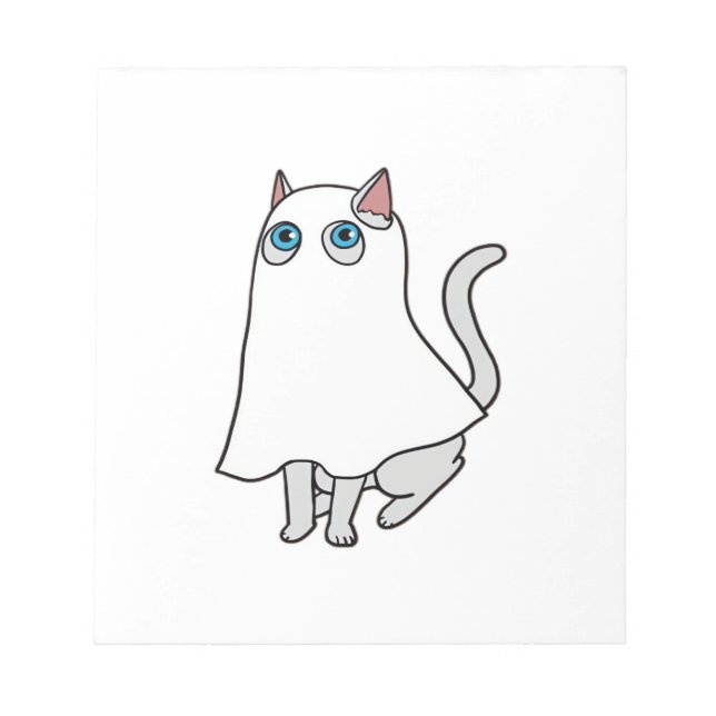 Ghost Cat Classic T-Shirt_1 Notepad (Front)