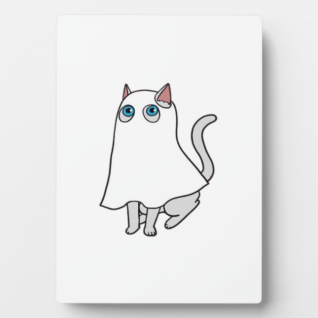 Ghost Cat Classic T-Shirt_1 Plaque (Front)