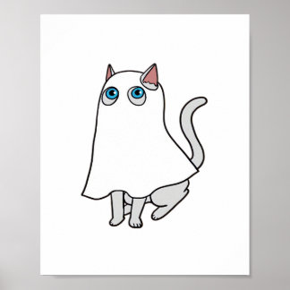 Ghost Cat Classic T-Shirt_1 Poster