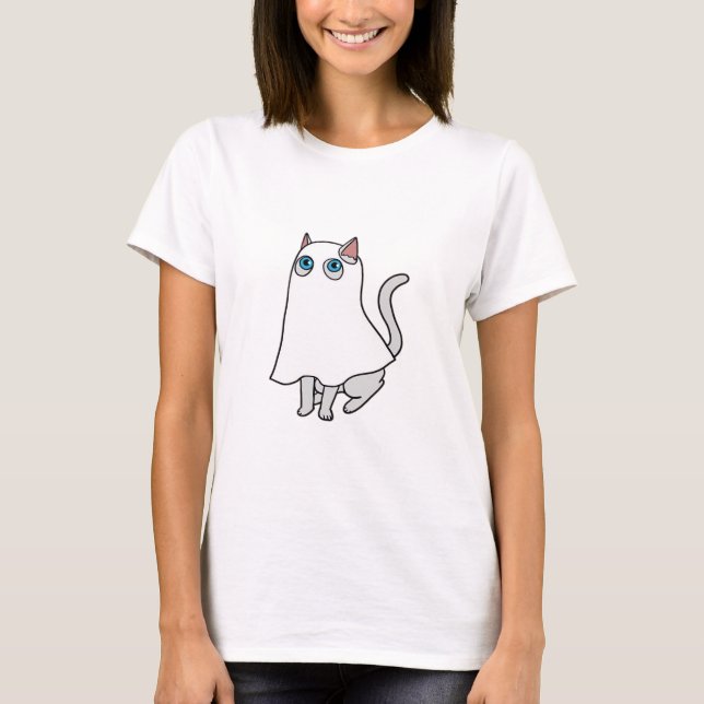 Ghost Cat Classic T-Shirt_1 T-Shirt (Front)