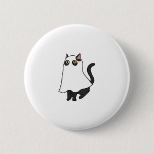 Ghost Cat Classic T-Shirt_2 6 Cm Round Badge
