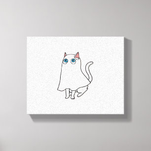 Ghost Cat Classic T-Shirt_2 Canvas Print