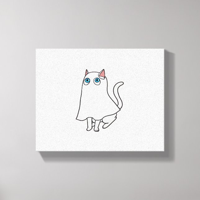 Ghost Cat Classic T-Shirt_2 Canvas Print (Front)