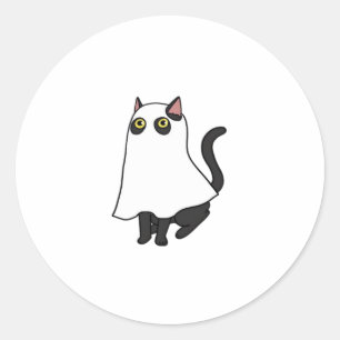 Ghost Cat Classic T-Shirt_2 Classic Round Sticker