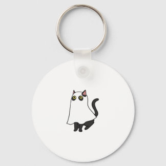 Ghost Cat Classic T-Shirt_2 Key Ring