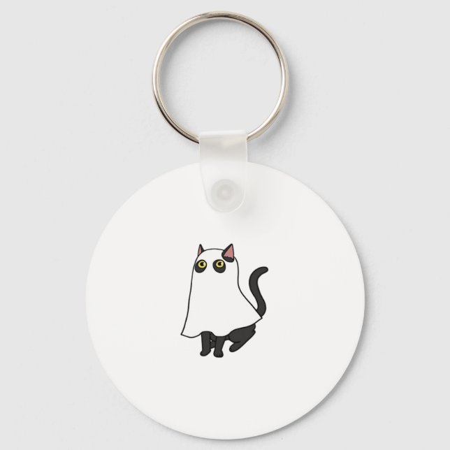 Ghost Cat Classic T-Shirt_2 Key Ring (Front)
