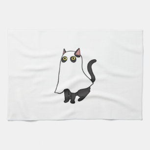 Ghost Cat Classic T-Shirt_2 Tea Towel