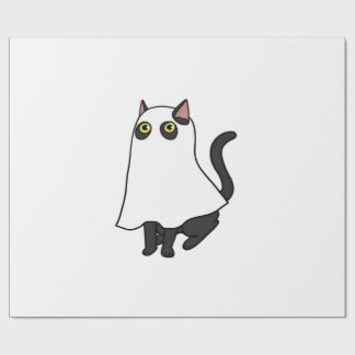 Ghost Cat Classic T-Shirt_2 Wrapping Paper