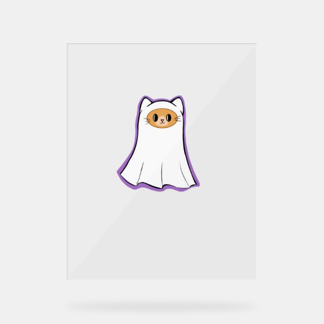 ghost cat Classic T-Shirt_3 Acrylic Sign (Front)