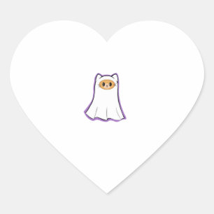 ghost cat Classic T-Shirt_3 Heart Sticker
