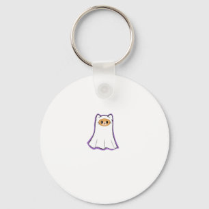 ghost cat Classic T-Shirt_3 Key Ring