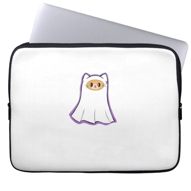 ghost cat Classic T-Shirt_3 Laptop Sleeve (Front)