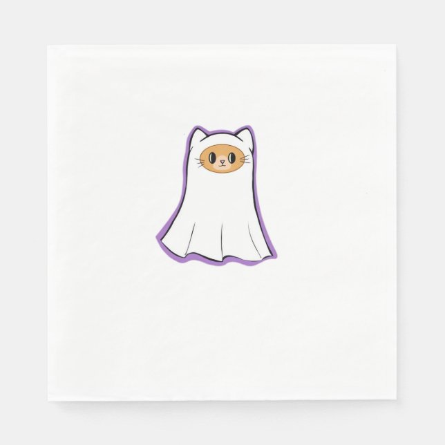 ghost cat Classic T-Shirt_3 Napkin (Front)