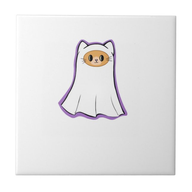 ghost cat Classic T-Shirt_3 Tile (Front)