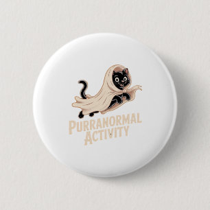 Ghost Cat Classic T-Shirt 6 Cm Round Badge