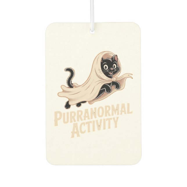 Ghost Cat Classic T-Shirt Car Air Freshener (Front)