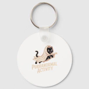 Ghost Cat Classic T-Shirt Key Ring