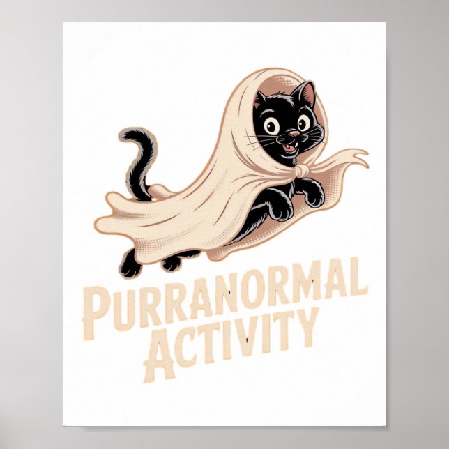 Ghost Cat Classic T-Shirt Poster (Front)