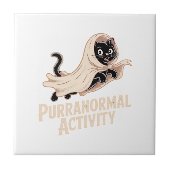 Ghost Cat Classic T-Shirt Tile (Front)