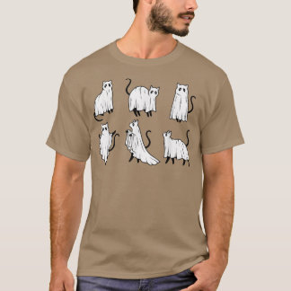 Ghost Cat Halloween, Cat Lover, Black Cat, Spooky  T-Shirt
