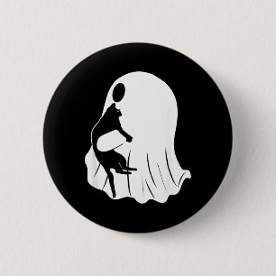 Ghost Cat Halloween Costume Black Cat Men Women 6 Cm Round Badge