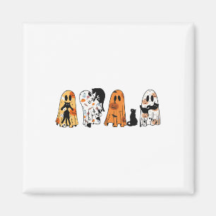 Ghost Cat Halloween Ghost Black Cat Spooky Season Magnet