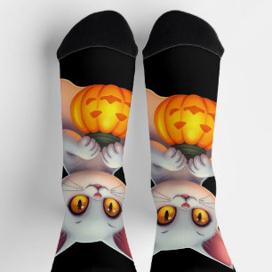 Ghost Cat Halloween Socks – Magical & Cosy Gift