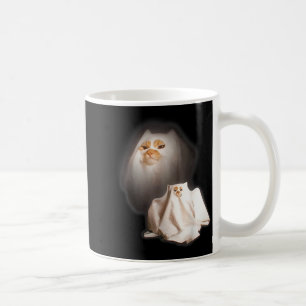 Ghost Cat Meme Funny Halloween Men Women Kids Coffee Mug