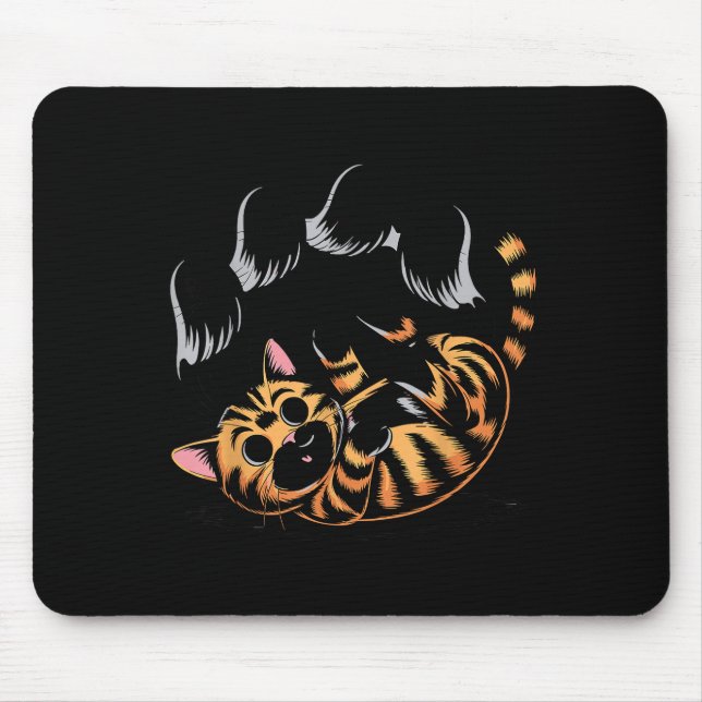 Ghost Cat Meme Funny Halloween Soky Kitty  Mouse Mat (Front)