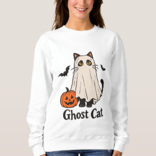 Ghost Cat Mum Sweatshirt Halloween Cat Ghost