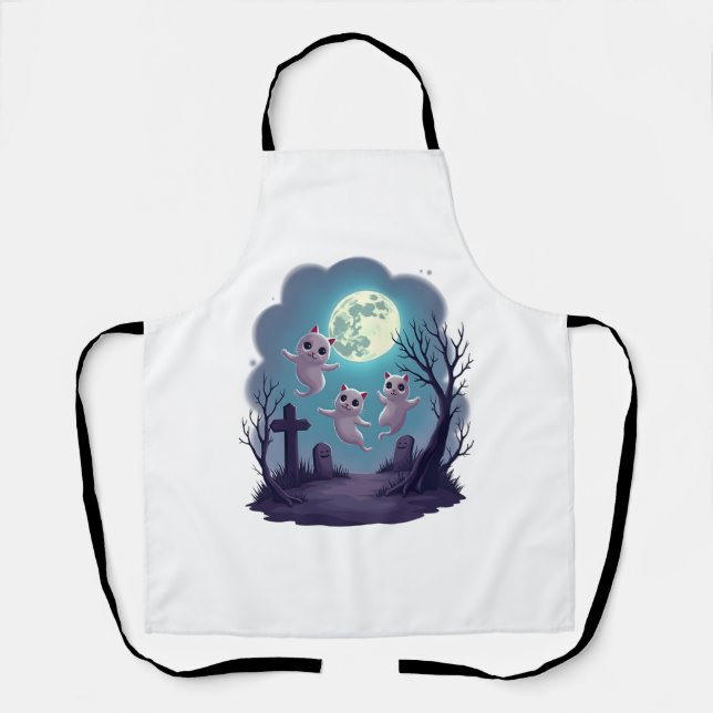 Ghost Cat Parade Apron (Front)