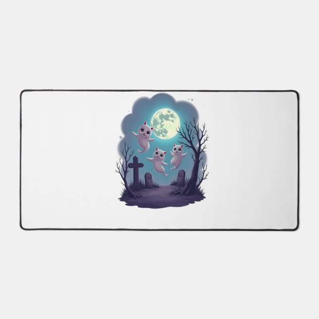 Ghost Cat Parade Desk Mat (Front)